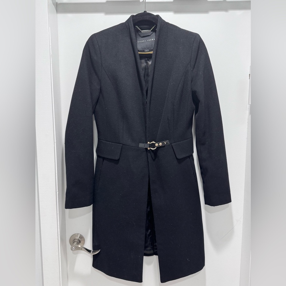Ivanka Trump Black Outerwear with Gold Trim